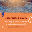 Abendlieder singen in der Krankenhauskapelle